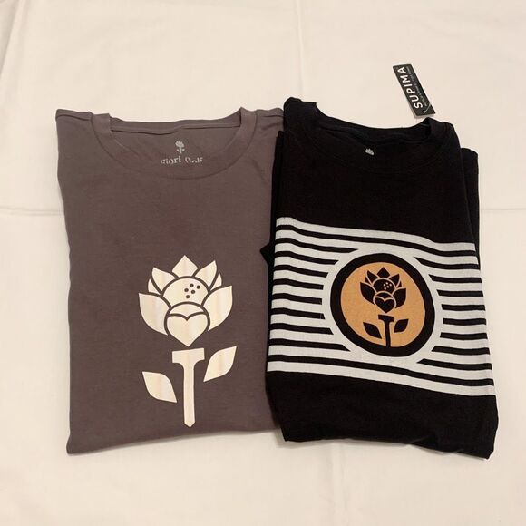 Lot of 2 NWT Fiori Golf Sz S Logo Prima Cotton Graphic Tee T Shirt - Picture 1 of 6
